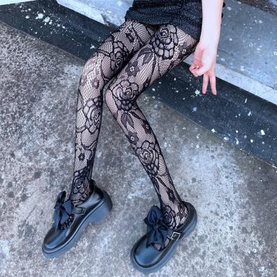 China Lady Integrated Garter Belt Thigh Stockings Factory Price Thigh Highs, Stretch Net Sexy Women Open Crotch Plus Size Stockings for sale