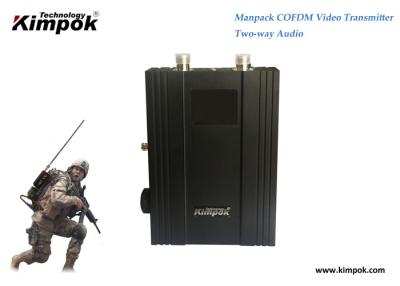 중국 300-900Mhz COFDM 영상 전송기 5 와트 HD 무선 디지털 방식으로 AV 발송인 3km NLOS Manpack 판매용