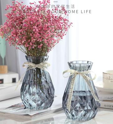 China Contemporary can be customized high-grade European and American style color house glass vases for sale