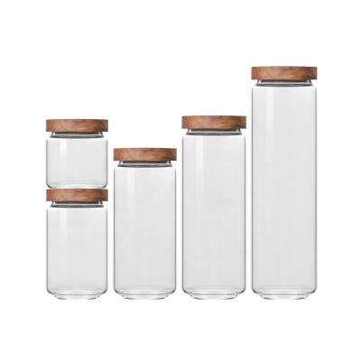 China Wholesale Price Convenience Convenience Large Storage Glass Jars For Storage for sale