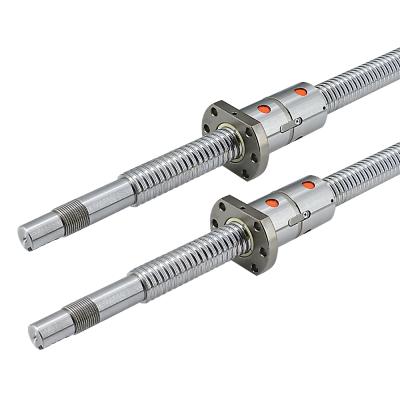 China High Transmission Efficiency DFU6310 DFU6320 Rich Stock Industrial Use C7 Rolled Thread Nut Double Linear Motion Ball Screw For CNC Machine Tool for sale