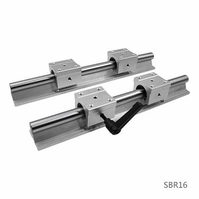 China Building Material Shops Overseas UK Warehouse 2Sets SBR16 Linear Guide Rail With 4 Aluminum Block SBR16UU SBR16LUU For Machine Linear Actuator for sale