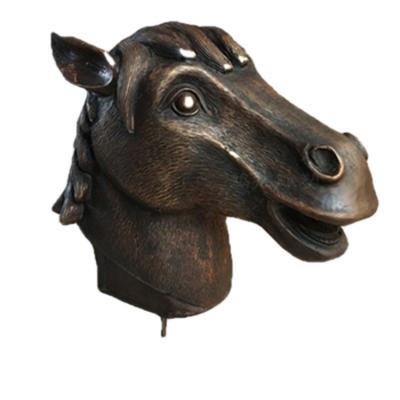 China China Bronze Horse Sculpture Animal Head Statue For Garden Decorate for sale