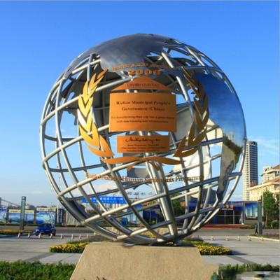 China China Factory Supply Outdoor Stainless Steel Sculpture Earth Statue for sale