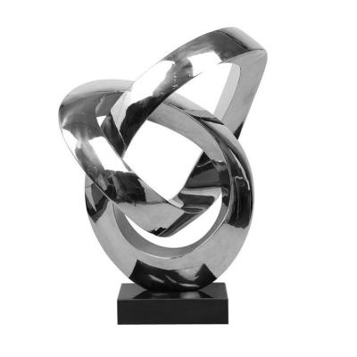 China China Custom Outdoor Large Stainless Steel Statue Garden Circle Abstract Metal Sculpture for sale