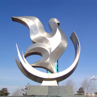 China China Abstract Sculpture Of Stainless Steel Bronze Stone Used In Park for sale