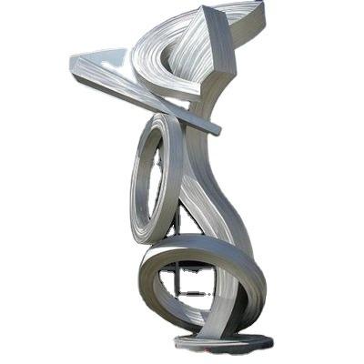 China Modern Outdoor China Decoration Abstract Stainless Steel Sculpture For Garden for sale