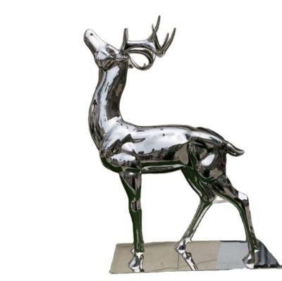 China China Wholesale High Quality Elk Deer Stainless Steel Outdoor Sculpture for sale