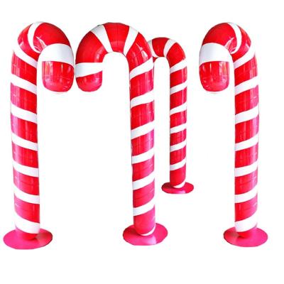 China China Customized Fiberglass Candy Cane Statue / Life Size Christmas Decorations for sale