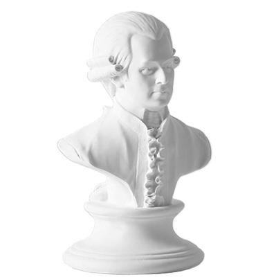 China Worlwide Head Statue Mozart Bust Sculpture Classic Greek Figurine Handwork Sketch Ornaments for sale