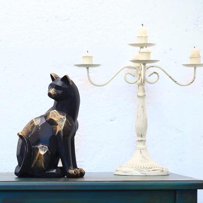 China Worlwide High Quality Black Cat Statue Desktop Ornament On Desks And Shelves for sale