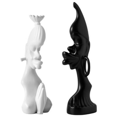 China Other High Quality Nordic Abstract Couple Sculpture Figures Home Ornaments for sale