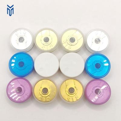 China Non-Refillable Wholesale 20mm color Tear Off Cap Aluminum Plastic Flip Top Vial Caps For Injection Bottle for sale