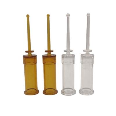 China Cosmetic 2ml Antenna bottle Essence Raw Liquid Broken Syringe bottle Disposable Plastic -ampoules Bottle for sale