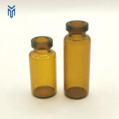 China Pharmaceutical 3ml 5ml clear amber lyophilized powder Bottle Glass Injection Vials With Rubber Stopper for sale