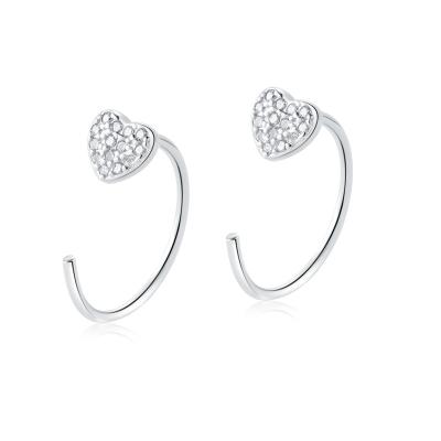 China Cute Jon S925 Sterling Silver Cubic Zirconia Korean style earrings love sweet accessories earrings for sale