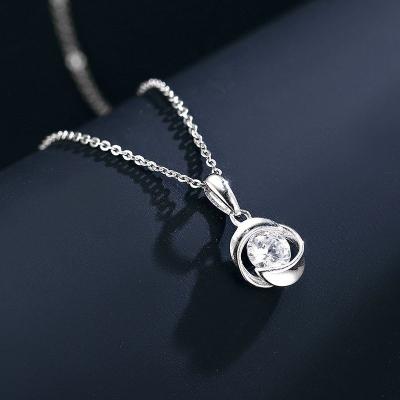 China S925 Sterling Silver Support Custom Woman CLASSIC Zircon DIY Noble Wedding Party Pendant for sale