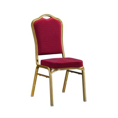 China Wholesale Modern Top Selling Modern Aluminum Popular Elegant Classic Red Color Dining Banquet Chair for sale