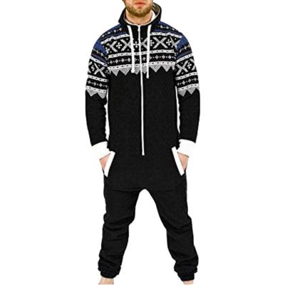 China 2020 Custom Winter Men's Pajamas Wholesale Breathable Adult Overalls Onesie Sleepwear for sale