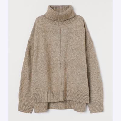 China Wholesale Anti Shrink Women Winter Dropped Shoulders Turtle Neck Cashmere Winter Sweater for sale