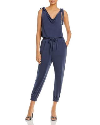 China Wholesale QUICK DRY Drawstring Sleeveless Belt Scoop Neck Summer Rompers Casual Elegant One Piece Overalls for sale