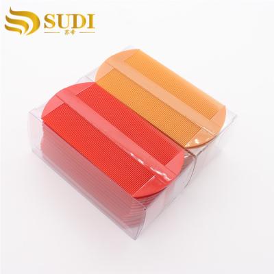 China Home 2 Sided Lice And Nit Removal Combs Assorted Color Plastic Double Sided Hair Lice Comb For Hair Salon for sale