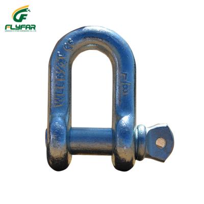 China Automotive Industry High Strength Drop Forged US G210 Standard Anchor Chain D Shackle With Screw Pin for sale