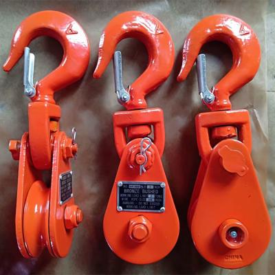 China Hotels Single Wheel Marine Pulley Block With Hook Or With Shackle for sale