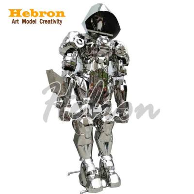 China Large China Modern Art Outdoor Decoration Sculpture In Stainless Steel Metal Sculpture Robot For Sale for sale