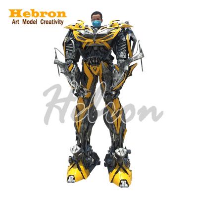 China Wedding Wear Realistic Transformer Decoration Man Cosplay Human Size Bumble Artificial Bee Dancing Robot Costume Adult With Lights For Adult for sale