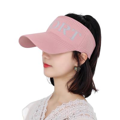 China New Summer Style Summer Style Hats Outdoor Sports Sunshade Empty Ponytail Hat Knitting Baseball Cap For Women for sale