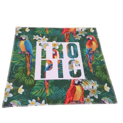 China Multi Functional Customize Bandana Good Quality Square Milk Silk Square Bandana With Your Own Logo Printed for sale