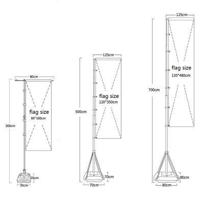 China Wholesale Custom Polyester Beach Flag Rectangle Water Injection Base Telescopic Hanging Affusion Flags for sale