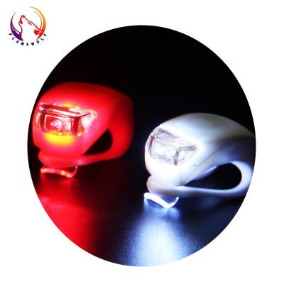 China Waterproof Silicone+Plastic+LED Flash Silicon Bike Cycling Front Light for sale