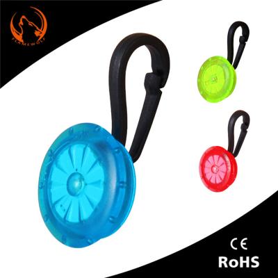 China Fast Flashing/Slow Flashing/Steady/OFF Plastic Clip On Mini LED Light Safety Water Resistant Bag Light for sale