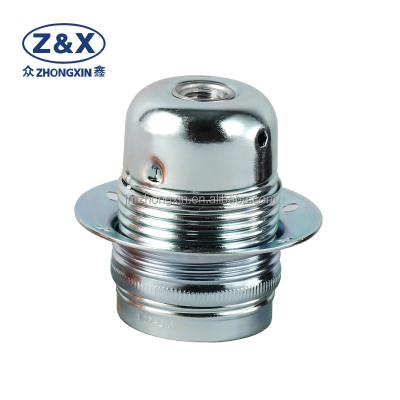 China Screw enec e27 desk bulb holder blue zinc plated metal lamp holder for sale