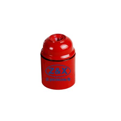 China Machining Screw OEM Bakelite Material e27 CE Enec Colorful Finished Lamp Holder for sale