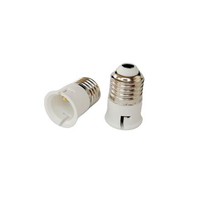 China screw eu e27 to b22 bulb holder adapter converter white lamp holder for vintage b22 socket lamp holder for sale