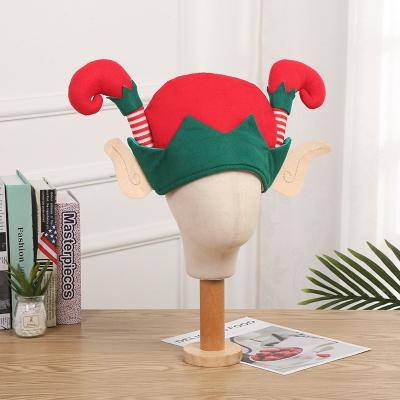 China Multi-Panel Chiristmas Hat Kids Hat With Ears Kid Christmas Elves Headband Hair Accessories Party Gift for sale