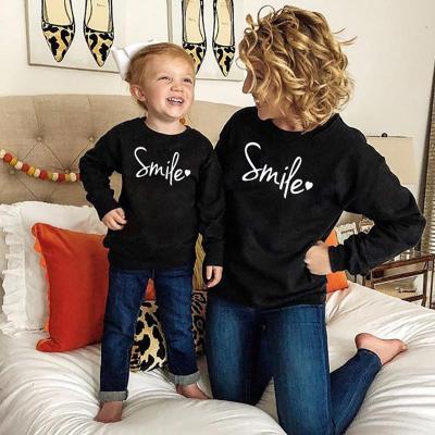 China Casual Baby Matching Outfits Breathable Family Hoodie Cotton Spring Autumn Mother Dad Daughter Son Sweatshirt Clothes Fashion for sale