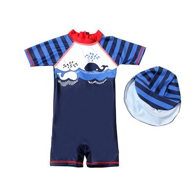 China Polyester professional production fashion child swimwear good quality boys swimsuit new for sale