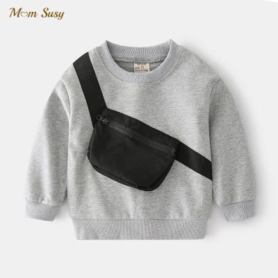 China Breathable Baby Boy Cotton Hoodie With Bag Kid Casual Long Sleeve Infant Toddler Outfit Top Baby Clothes 1-7Y for sale