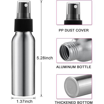 중국 은 검은 알루미늄 분무 병 가지고 다닐 수 있는 화장용 미세 분무 분무 병 판매용