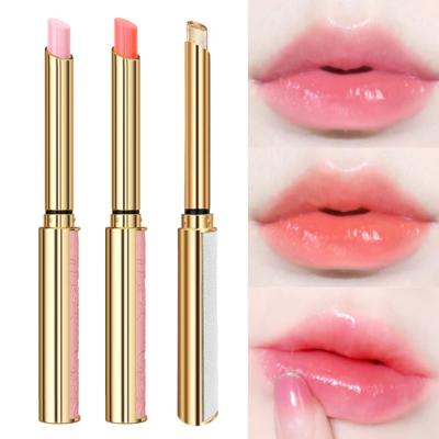 China Rose Gold Diamond Clear Lipstick Tube Packaging For Refillable Plastic en venta