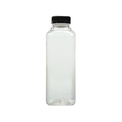 Chine bouteille en plastique de boisson de l'ANIMAL FAMILIER 16oz carré vide avec le chapeau transparent à vendre