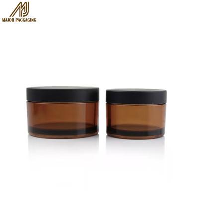 China Face Mask Wholesales Custom Unique Amber Black Color Jar Covers Cosmetic Jar Containers for sale