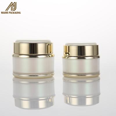 China Luxury Face Cream Maker Refillable 30g 50g Face Cream Round Clear Jar Makeup Container for sale