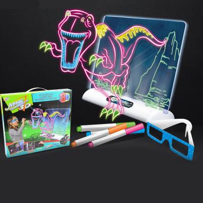 China KOSTA 3D Dinosaur OEM Manufacture Suction Drawing Board Magic Light Kids Waterproof Board Painting Toys For Children Kids As Gifts for sale