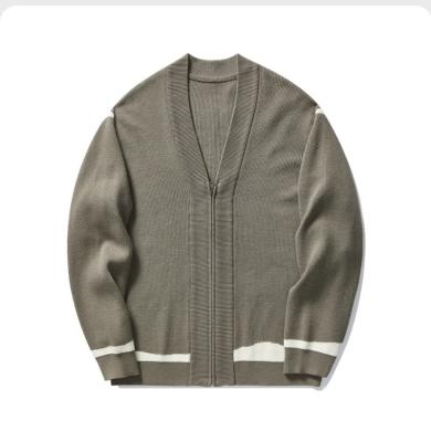 China Other 2023 autumn new men's V-neck sweater cardigan coat men's casual knit men's jacket trend for sale