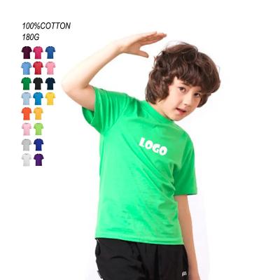 China Breathable Best Seller Wholesale Blank 100% Cotton Children Unisex Tee Short Sleeves Kids T Shirts With Custom Logo for sale